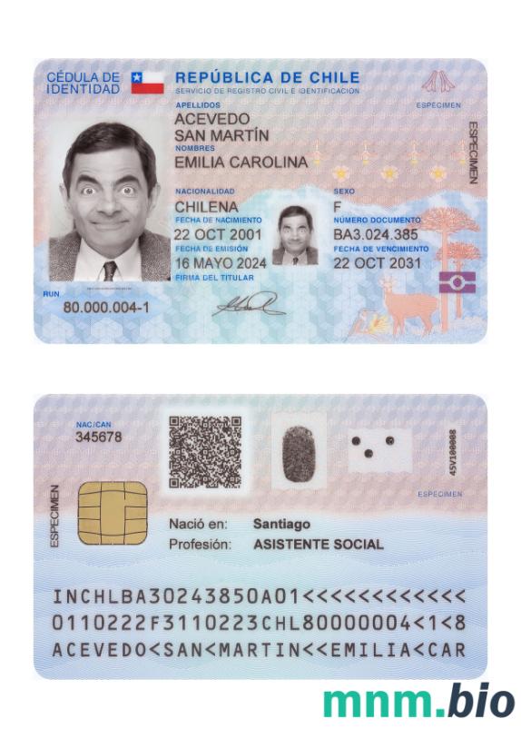 Karta identyfikacyjna Chile 2024-obecnie